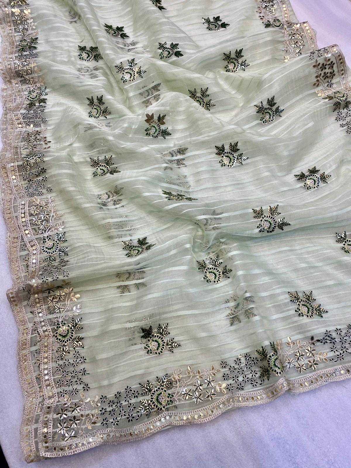 Ynf Organza RIN164 thread work Sarees Festive Collections Wholesale Designer Sarees Organza Sarees Onam Collections Manufacturer
