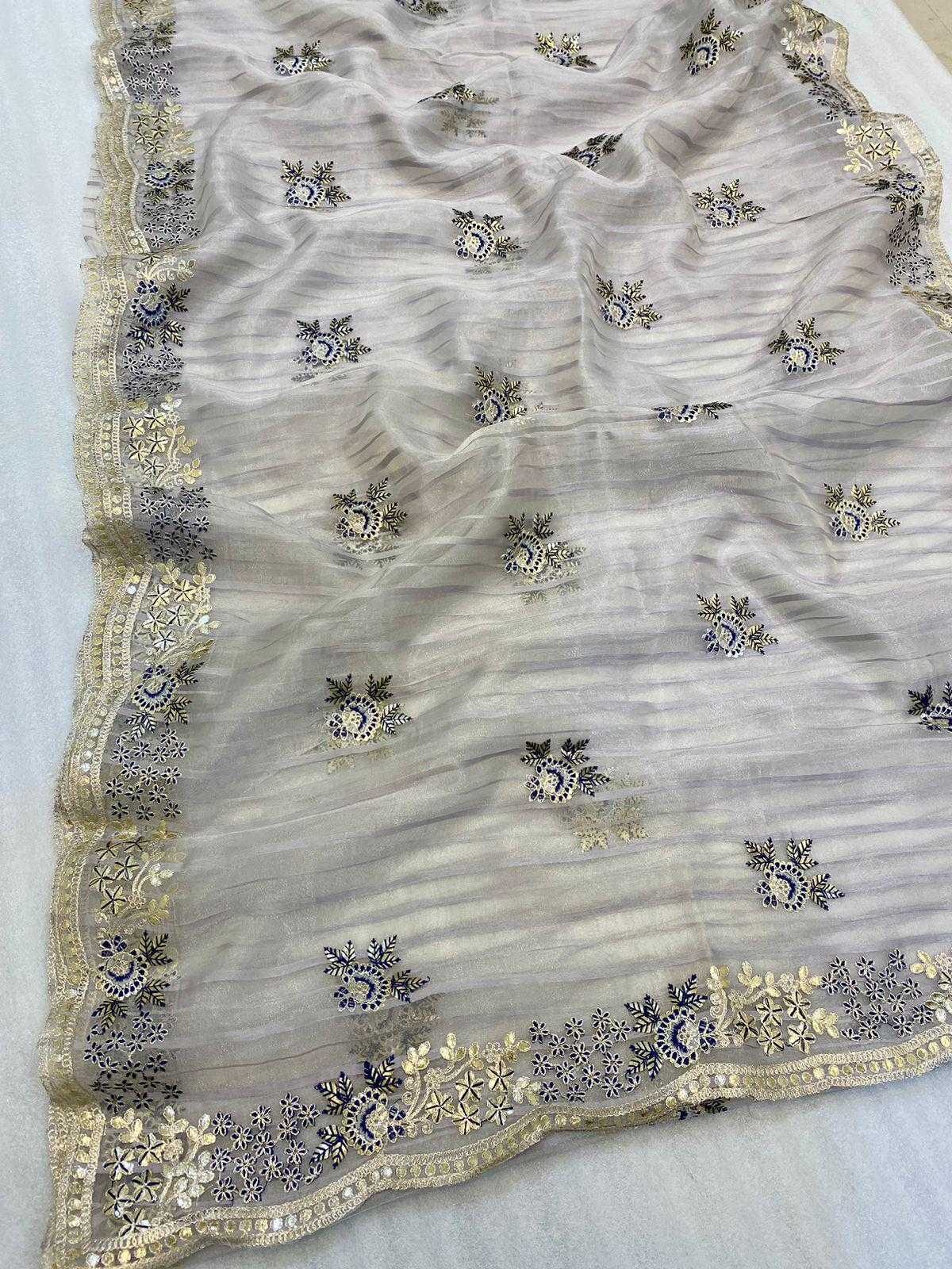 Ynf Organza RIN164 thread work Sarees Festive Collections Wholesale Designer Sarees Organza Sarees Onam Collections Manufacturer