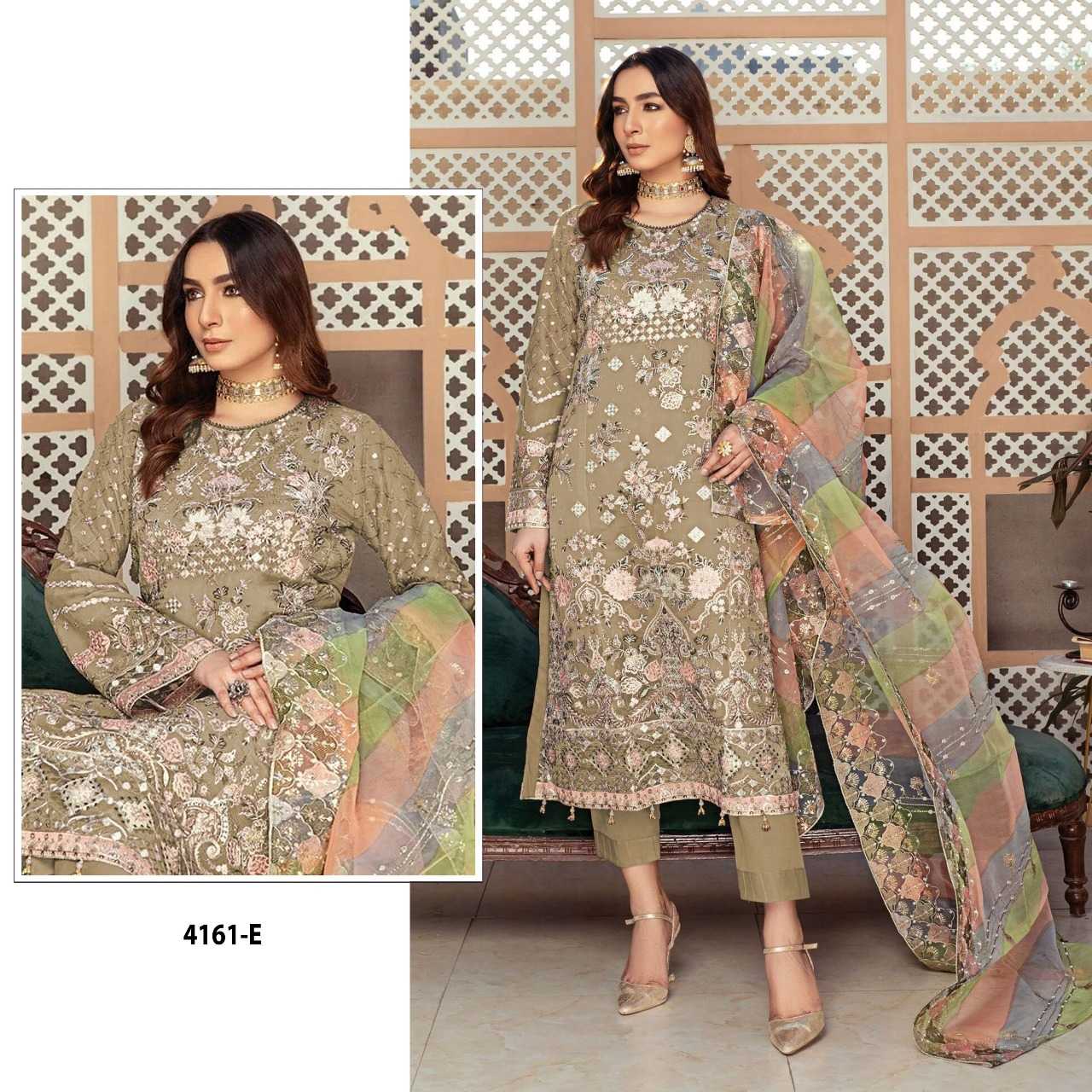 Ynf Organza RIN197 4818 Suits & Dresses Wholesale Party wear suits Bridal Wedding Dresses Designer Suits Manufacturer