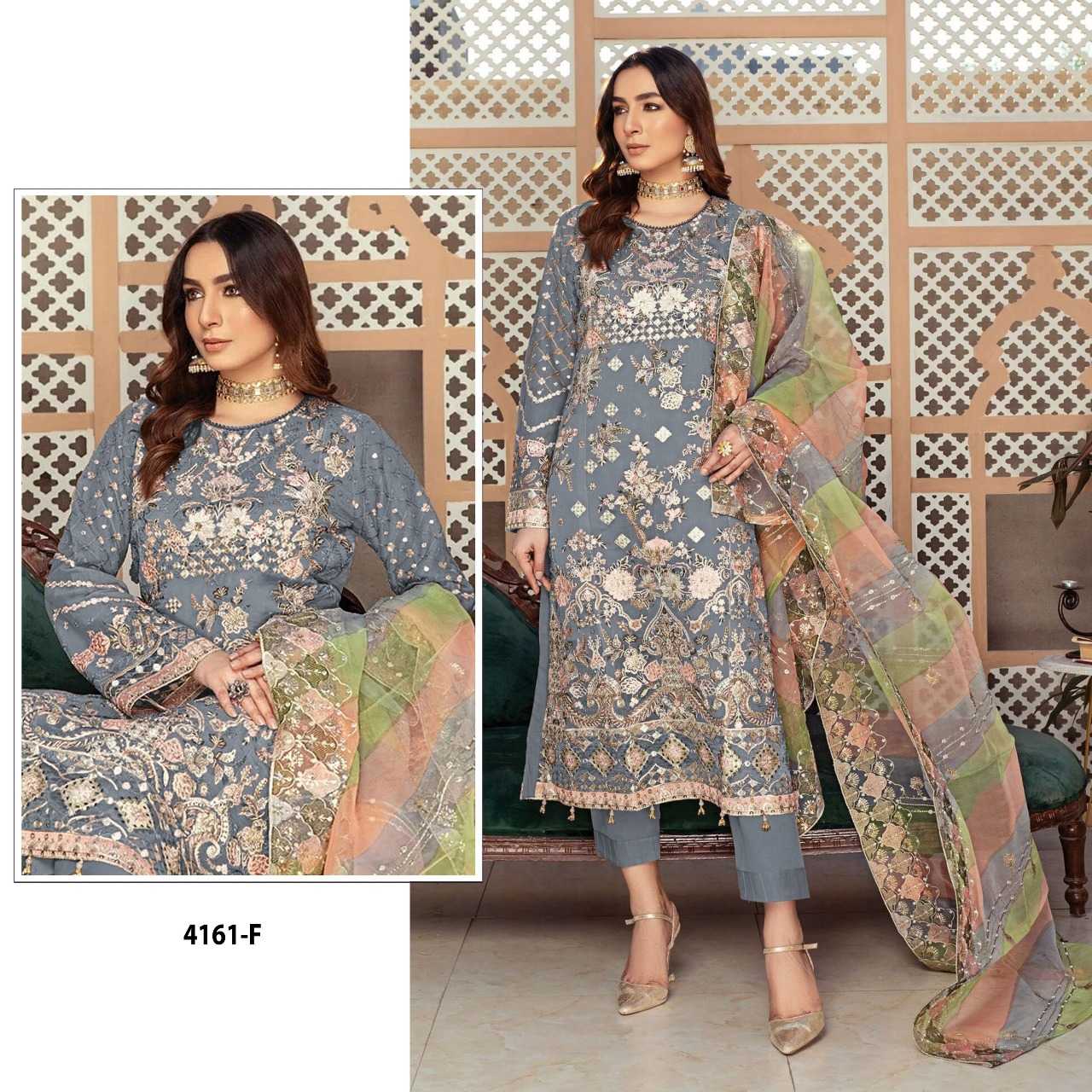 Ynf Organza RIN197 4818 Suits & Dresses Wholesale Party wear suits Bridal Wedding Dresses Designer Suits Manufacturer
