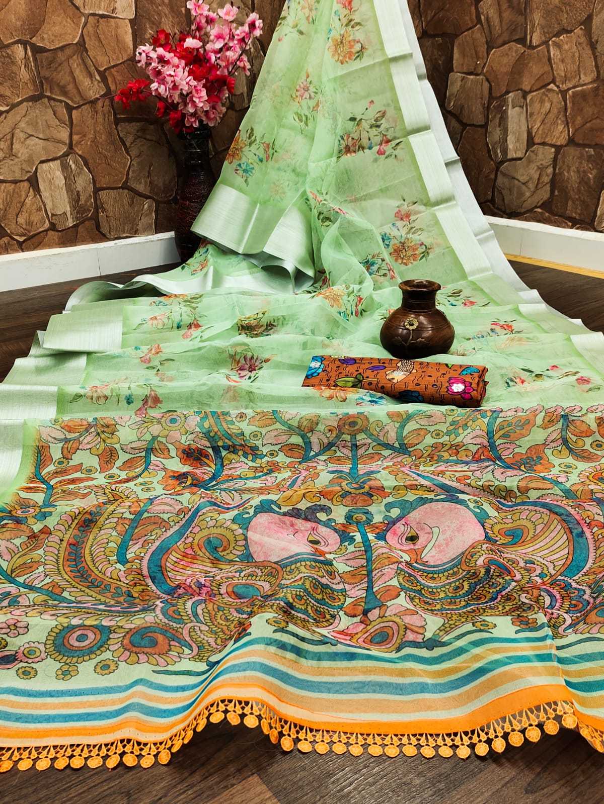 Ynf Organza RIN203 Mirror work Sarees Wholesale Designer Sarees Organza Sarees Printed Sarees Manufacturer