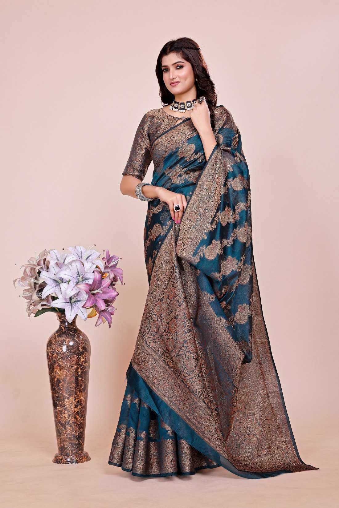 Ynf Organza Silk KESH522 138 Silk Sarees Wholesale Party Wear Silk Sarees Festival Silk Sarees Manufacturer