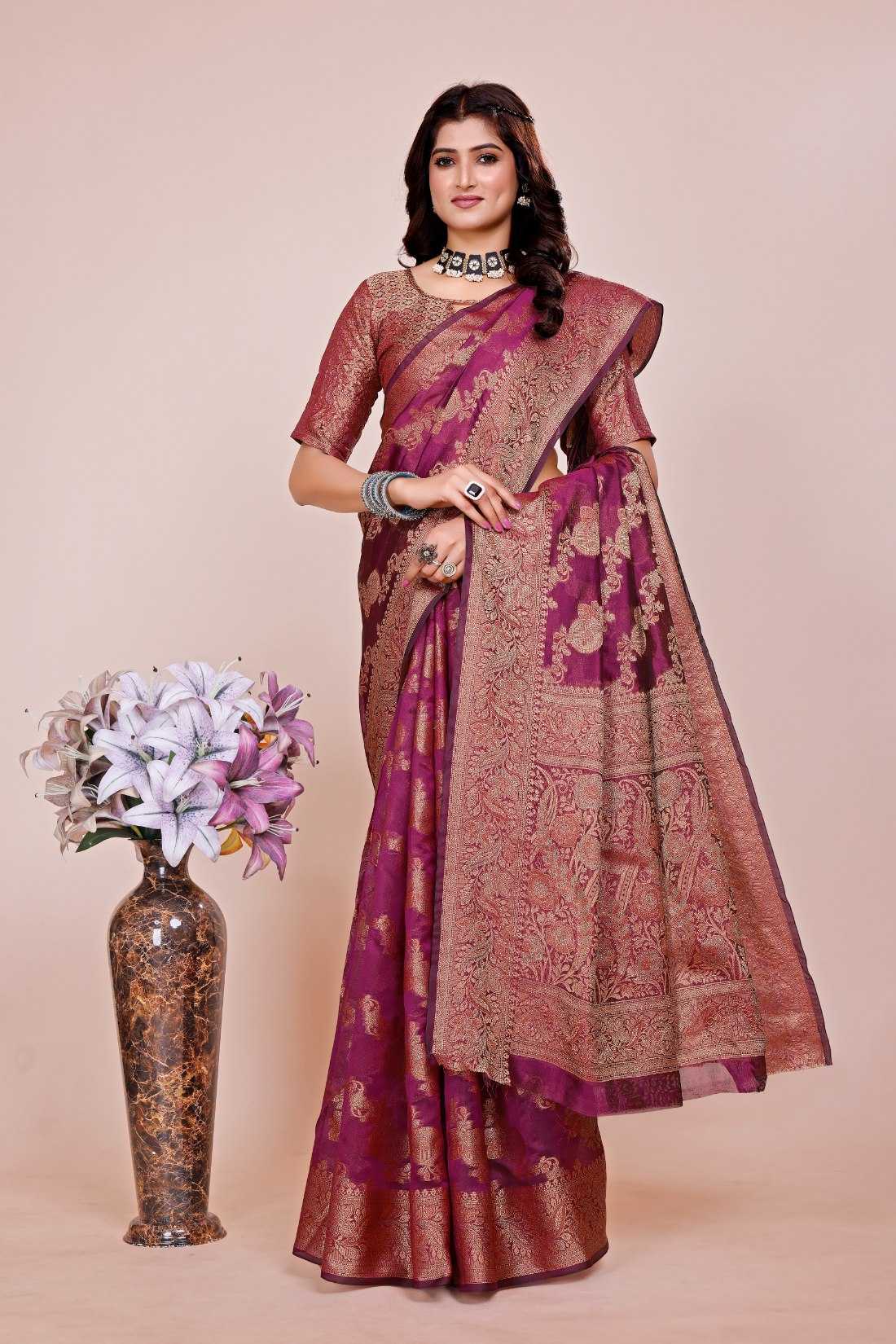 Ynf Organza Silk KESH522 138 Silk Sarees Wholesale Party Wear Silk Sarees Festival Silk Sarees Manufacturer