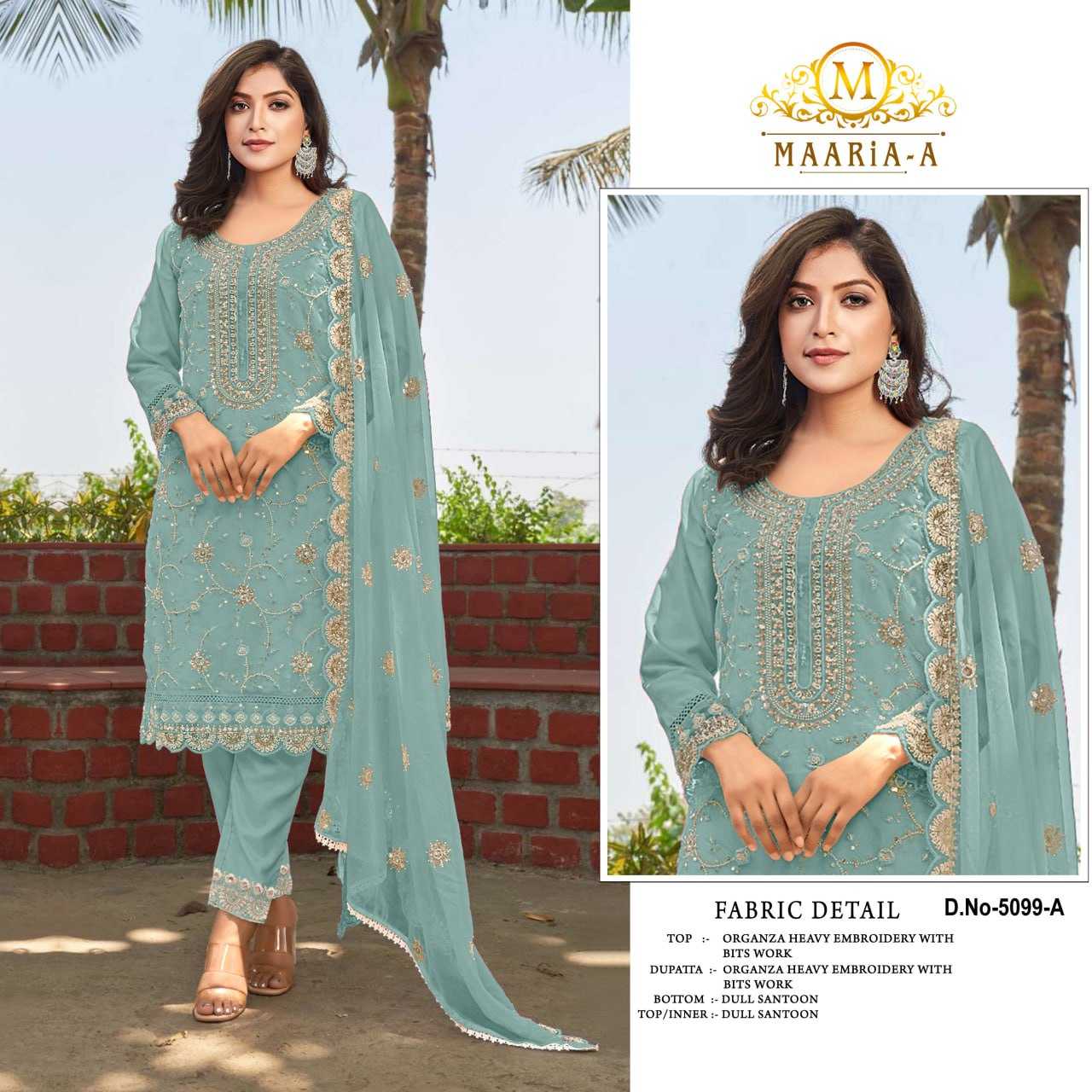 Ynf Organza Silk RIN131 5099 Suits & Dresses Islamic Clothing Festive Collections Wholesale Pakistani Suits Ladies Silk Suit Semi Stitched Suits Manufacturer