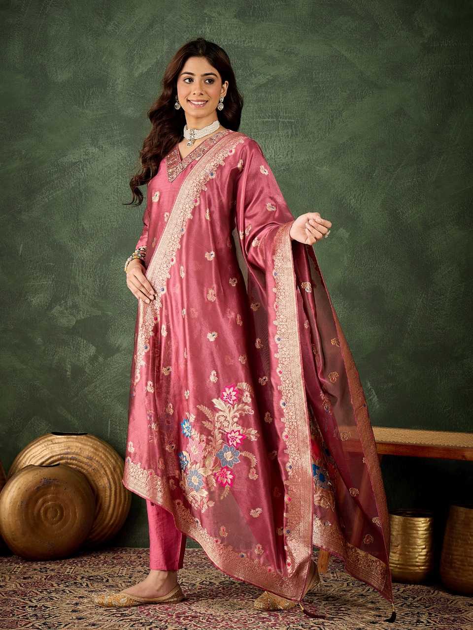 Ynf Organza Silk RIN197 4967 Suits & Dresses Wholesale Party wear suits Bridal Suits Designer Suits Manufacturer