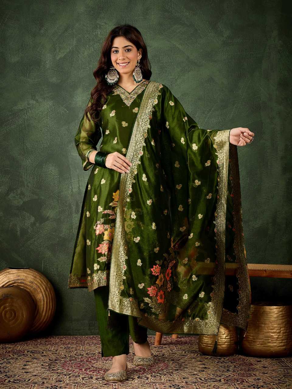 Ynf Organza Silk RIN197 4967 Suits & Dresses Wholesale Party wear suits Bridal Suits Designer Suits Manufacturer