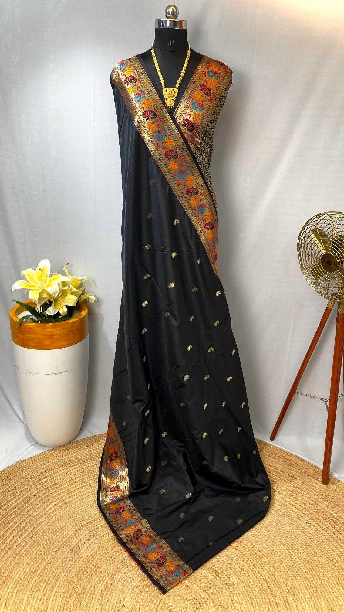 Ynf Paithani Silk KESH249 Bhoomi Silk Sarees Wedding Collections Festive Collections Wholesale Paithani Sarees Designer Silk Sarees Zari Border Silk Sarees Manufacturer
