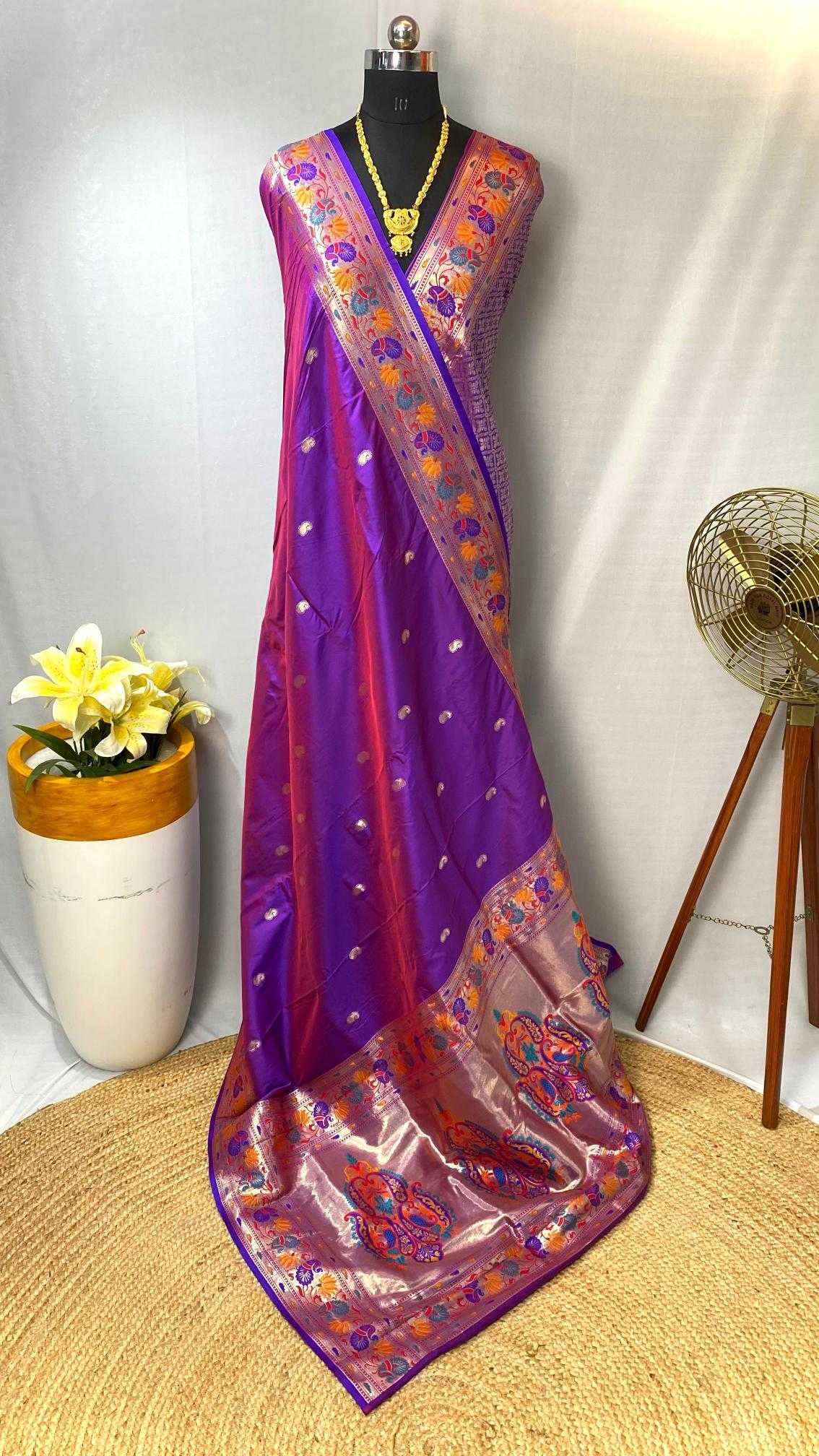 Ynf Paithani Silk KESH249 Bhoomi Silk Sarees Wedding Collections Festive Collections Wholesale Paithani Sarees Designer Silk Sarees Zari Border Silk Sarees Manufacturer