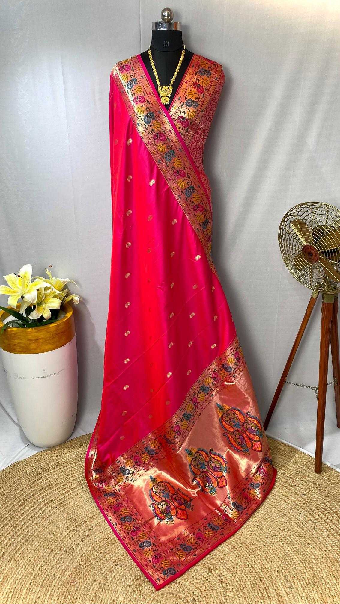 Ynf Paithani Silk KESH249 Bhoomi Silk Sarees Wedding Collections Festive Collections Wholesale Paithani Sarees Designer Silk Sarees Zari Border Silk Sarees Manufacturer