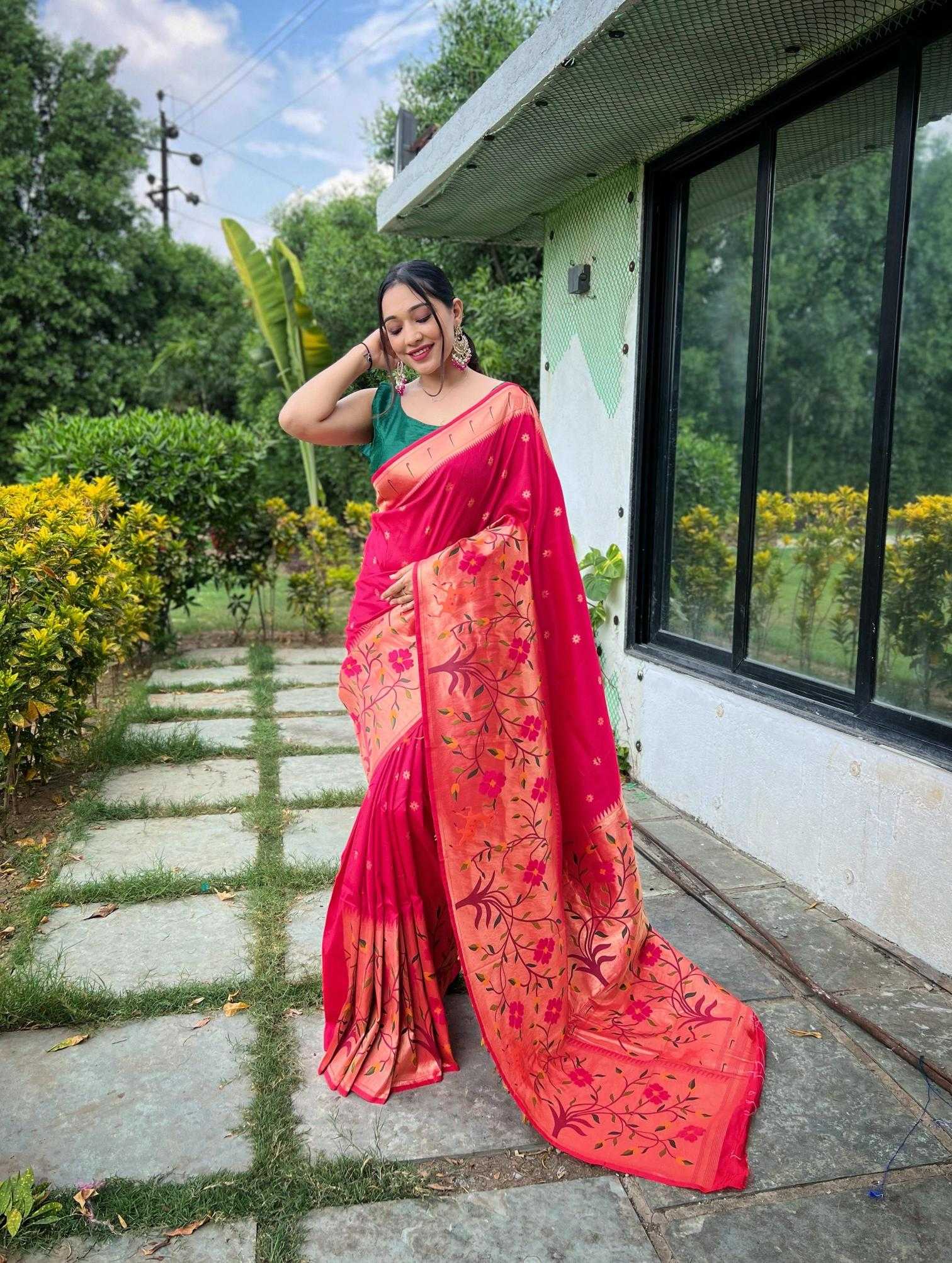 Ynf Paithani Silk KESH249 Gayatri Silk Sarees Wholesale Paithani Sarees Party Wear Silk Sarees Silk Sarees For Weddings Manufacturer