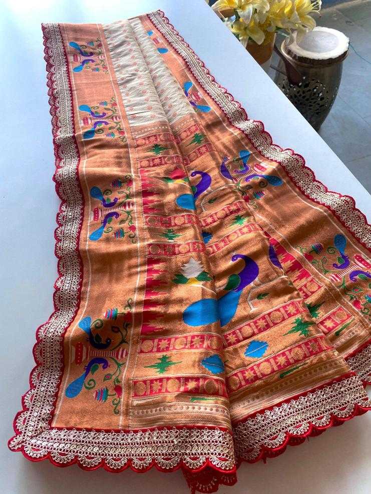 Ynf Paithani Silk KESH249 MIHIRA LACE Silk Sarees Wholesale Paithani Sarees Designer Silk Sarees Embroidered Silk Sarees Manufacturer