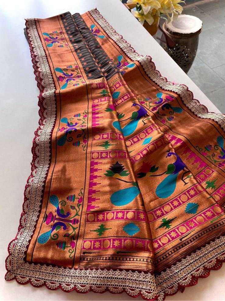 Ynf Paithani Silk KESH249 MIHIRA LACE Silk Sarees Wholesale Paithani Sarees Designer Silk Sarees Embroidered Silk Sarees Manufacturer