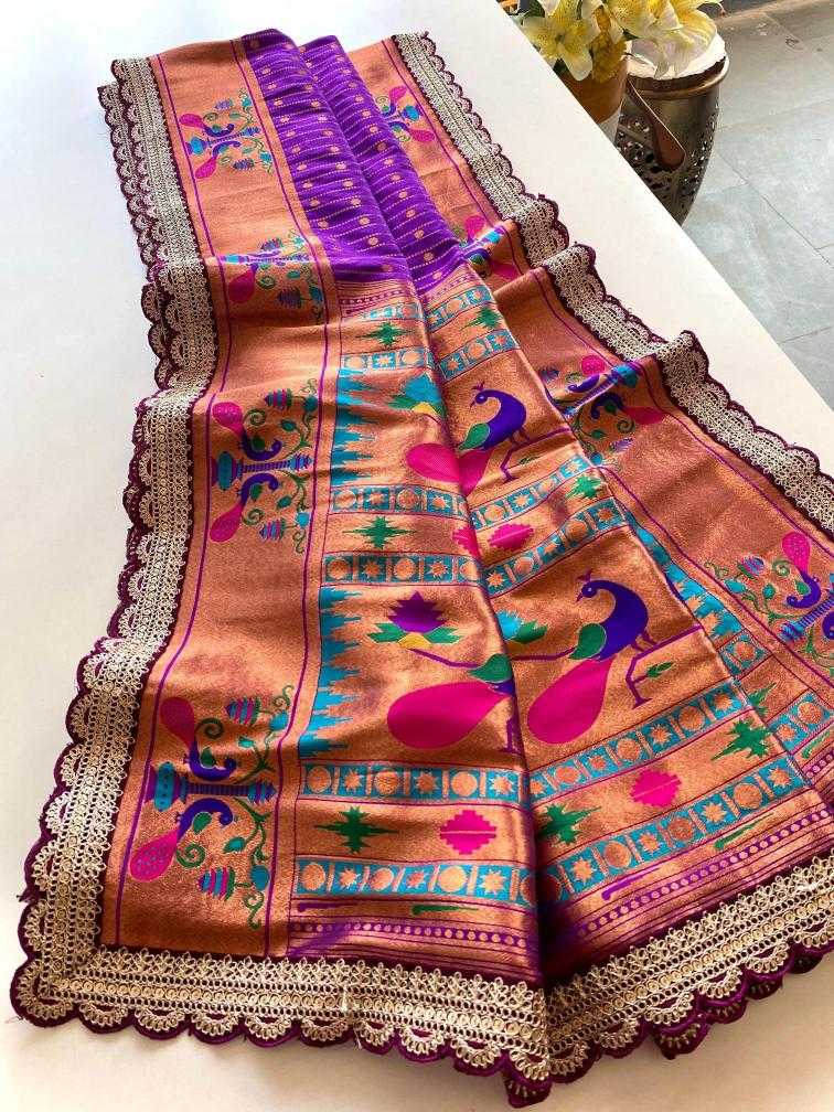 Ynf Paithani Silk KESH249 MIHIRA LACE Silk Sarees Wholesale Paithani Sarees Designer Silk Sarees Embroidered Silk Sarees Manufacturer