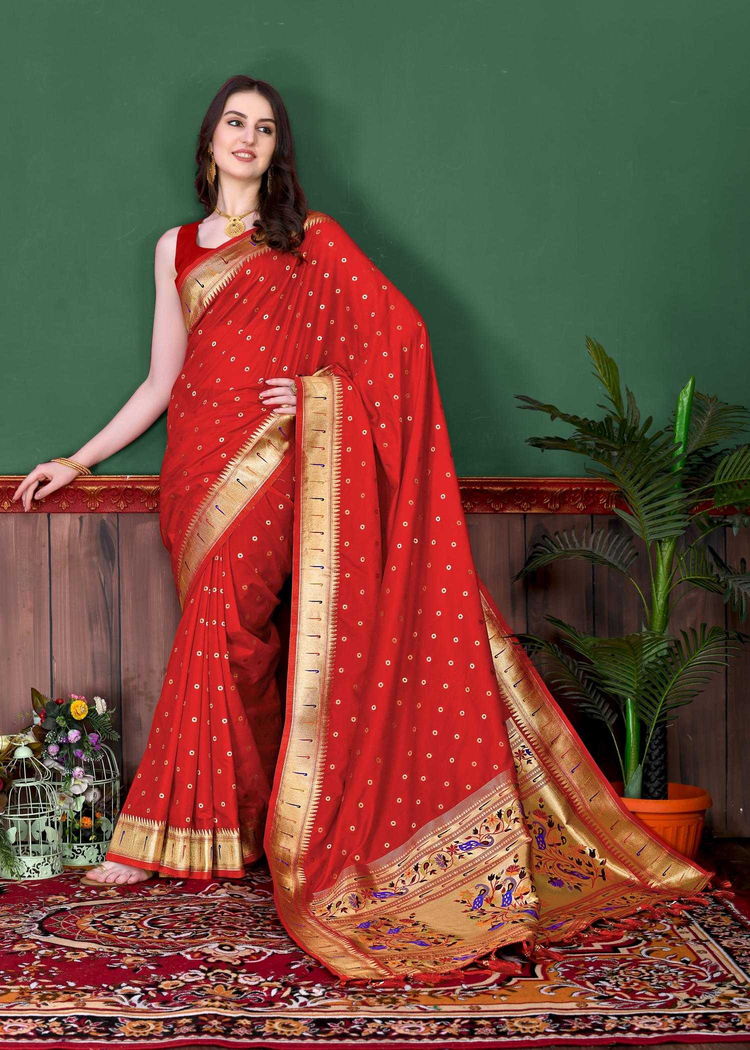 Ynf Paithani Silk RIN150 211 Silk Sarees Wholesale Designer Silk Sarees Zari Border Silk Sarees Manufacturer