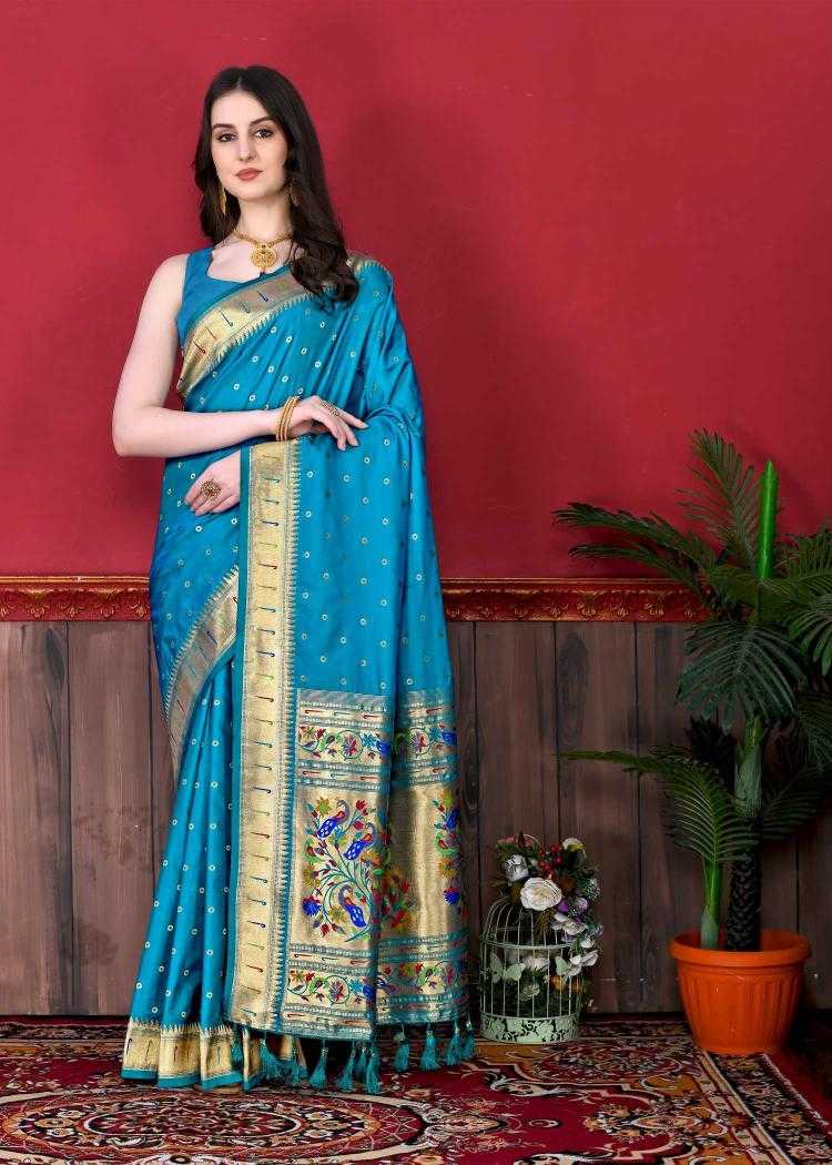 Ynf Paithani Silk RIN150 211 Silk Sarees Wholesale Designer Silk Sarees Zari Border Silk Sarees Manufacturer