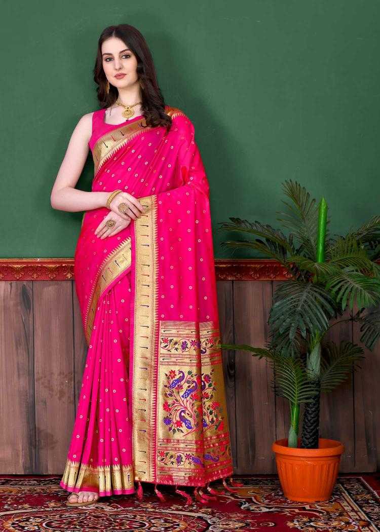 Ynf Paithani Silk RIN150 211 Silk Sarees Wholesale Designer Silk Sarees Zari Border Silk Sarees Manufacturer