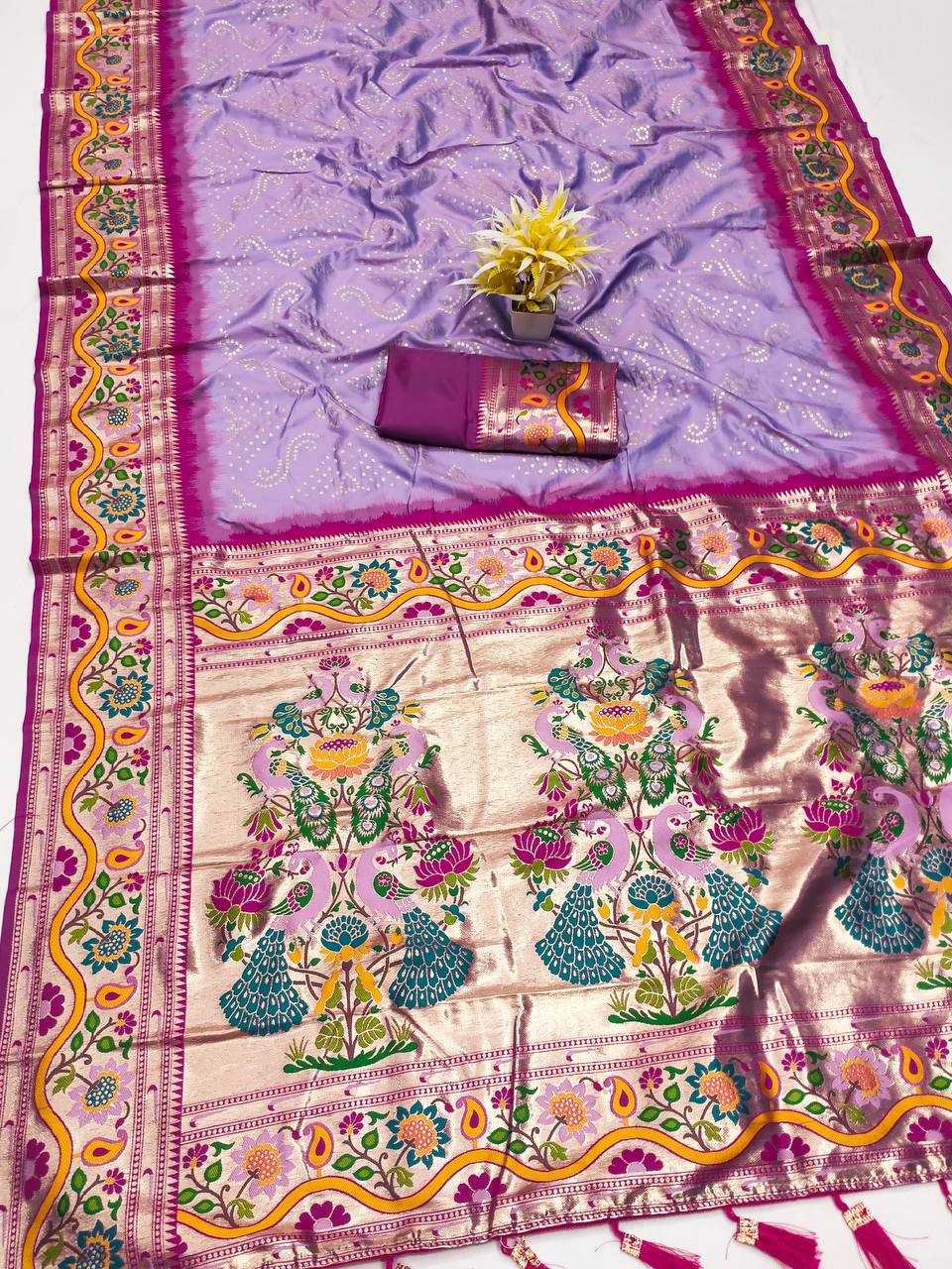Ynf Paithani Silk RIN150 Bandhani Paithani Silk Sarees Wedding Collections Wholesale Designer Silk Sarees Wedding Outfits Manufacturer
