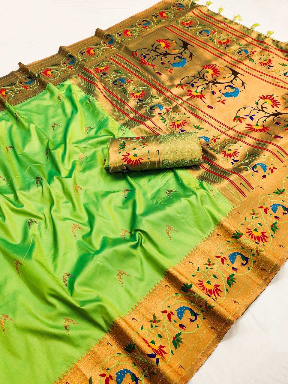 Ynf Paithani Silk RIN150 Harmony Paithani-2 Silk Sarees Wedding Collections Festive Collections Wholesale Paithani Sarees Traditional Silk Sarees Silk Sarees With Blouse Manufacturer