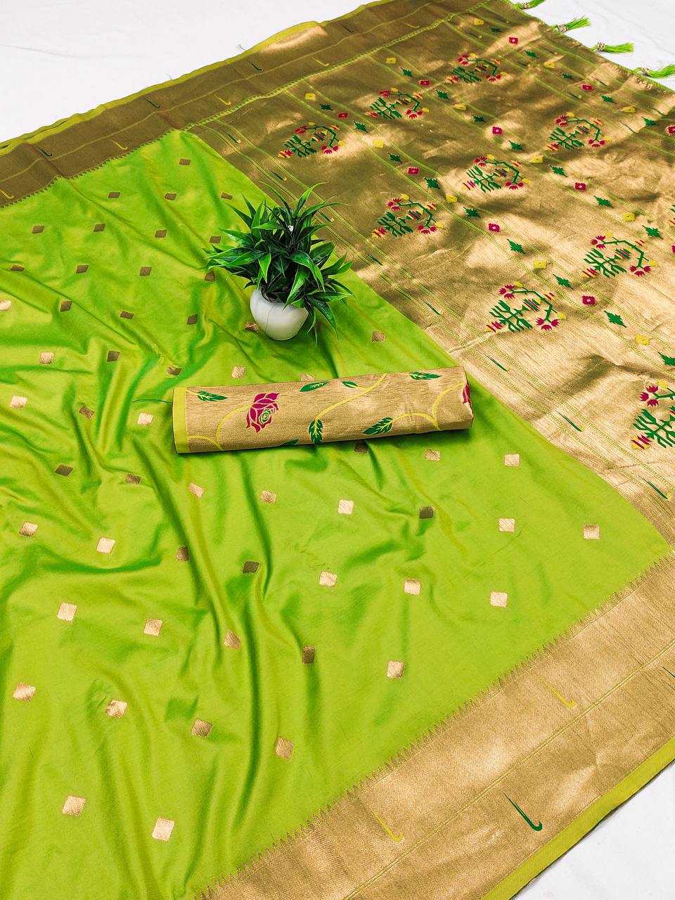 Ynf Paithani Silk RIN150 Raffel Paithani Silk Sarees Wedding Collections Festive Collections Wholesale Paithani Sarees Traditional Silk Sarees Silk Sarees With Blouse Manufacturer