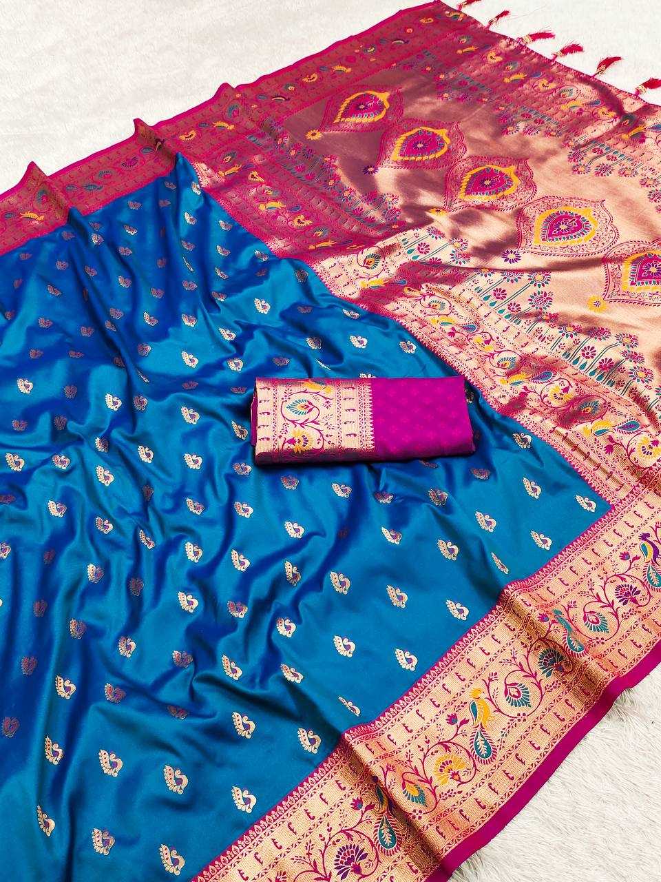 Ynf Paithani Silk RIN150 Royal Paithani Vol - 1 Silk Sarees Wedding Collections Festive Collections Wholesale Paithani Sarees Traditional Silk Sarees Silk Sarees With Blouse Manufacturer