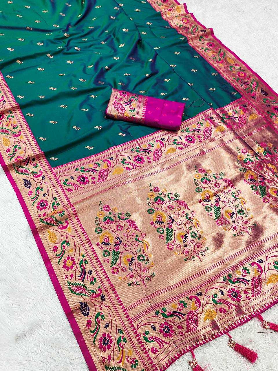 Ynf Paithani Silk RIN150 Royal Paithani Vol - 2 Silk Sarees Wedding Collections Festive Collections Wholesale Paithani Sarees Traditional Silk Sarees Silk Sarees With Blouse Manufacturer