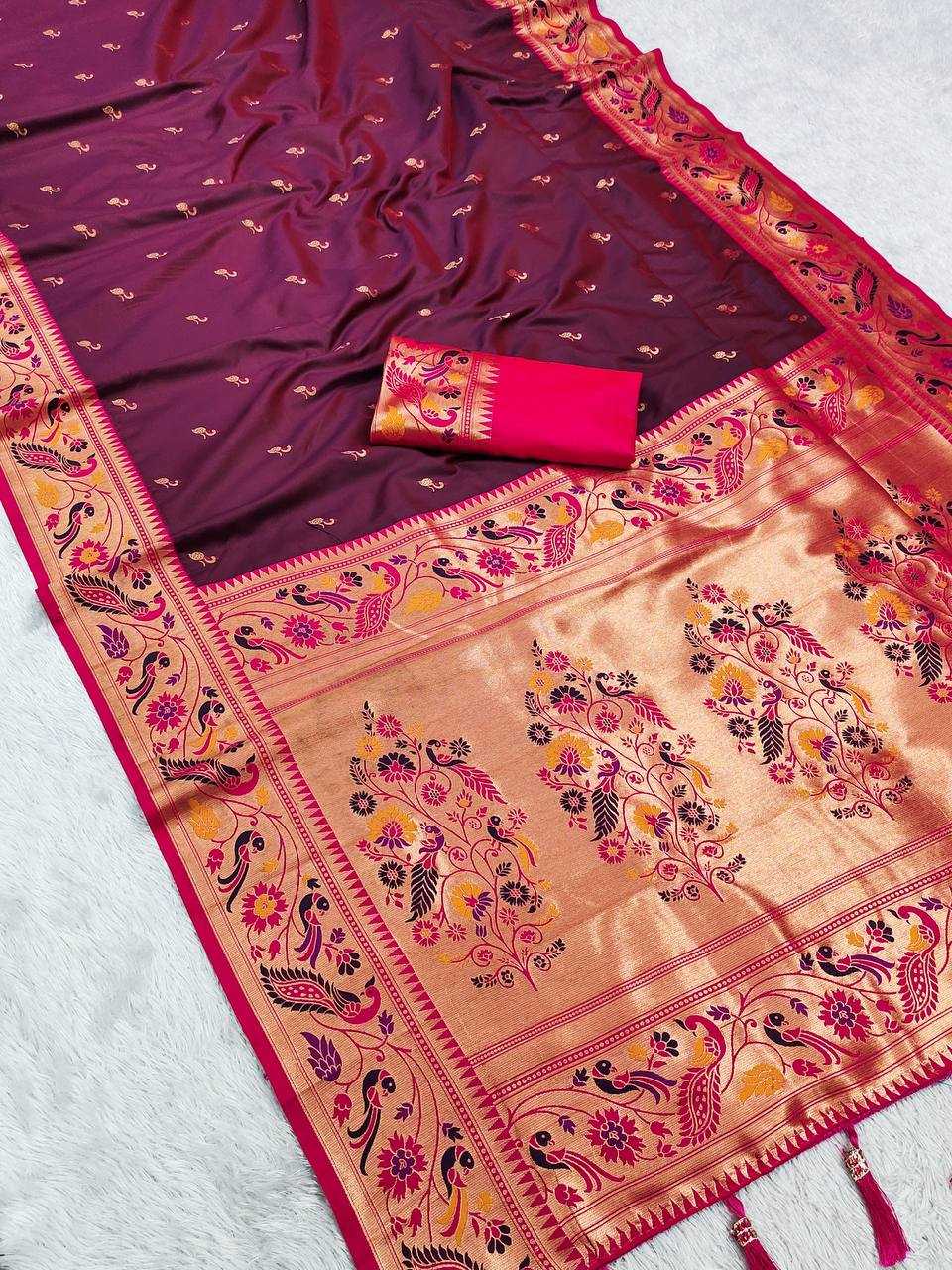 Ynf Paithani Silk RIN150 Royal Paithani Vol - 2 Silk Sarees Wedding Collections Festive Collections Wholesale Paithani Sarees Traditional Silk Sarees Silk Sarees With Blouse Manufacturer