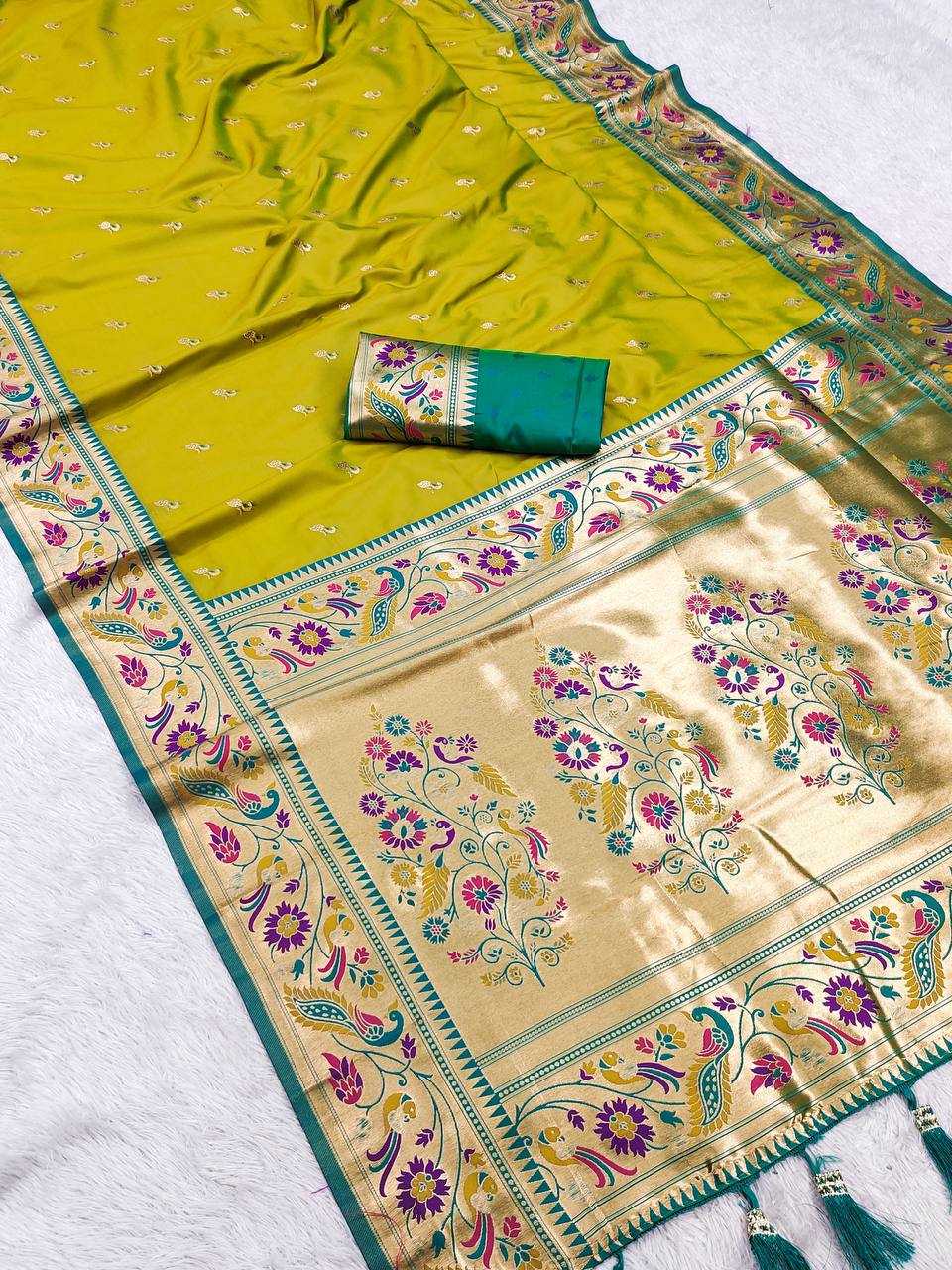 Ynf Paithani Silk RIN150 Royal Paithani Vol - 2 Silk Sarees Wedding Collections Festive Collections Wholesale Paithani Sarees Traditional Silk Sarees Silk Sarees With Blouse Manufacturer