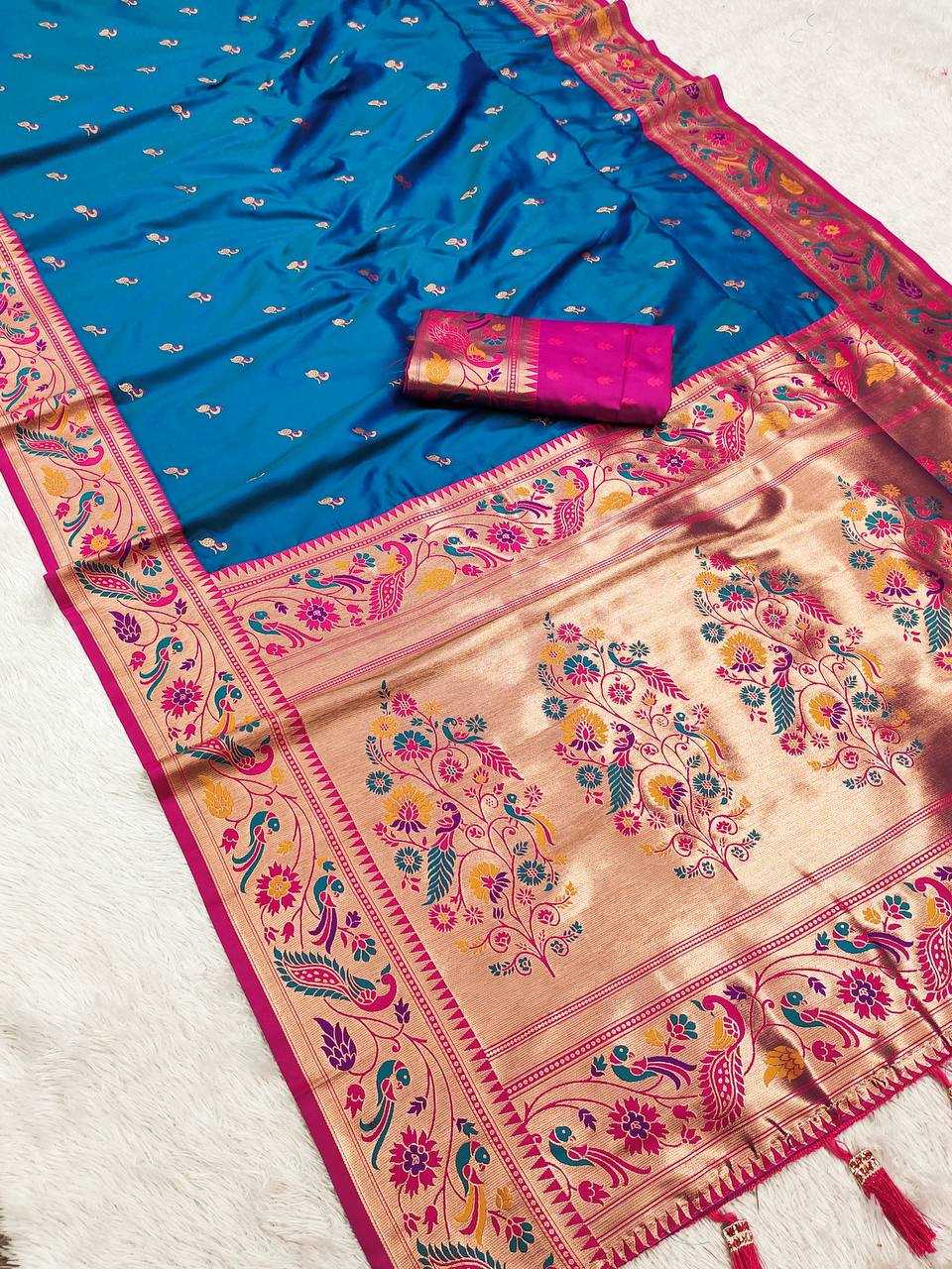 Ynf Paithani Silk RIN150 Royal Paithani Vol - 2 Silk Sarees Wedding Collections Festive Collections Wholesale Paithani Sarees Traditional Silk Sarees Silk Sarees With Blouse Manufacturer
