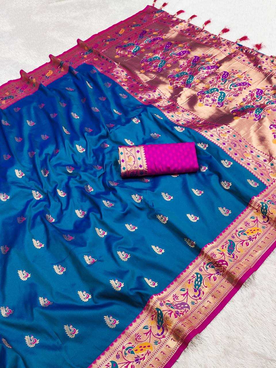 Ynf Paithani Silk RIN150 Royal Paithani Vol - 3 Silk Sarees Wedding Collections Festive Collections Wholesale Paithani Sarees Traditional Silk Sarees Silk Sarees With Blouse Manufacturer