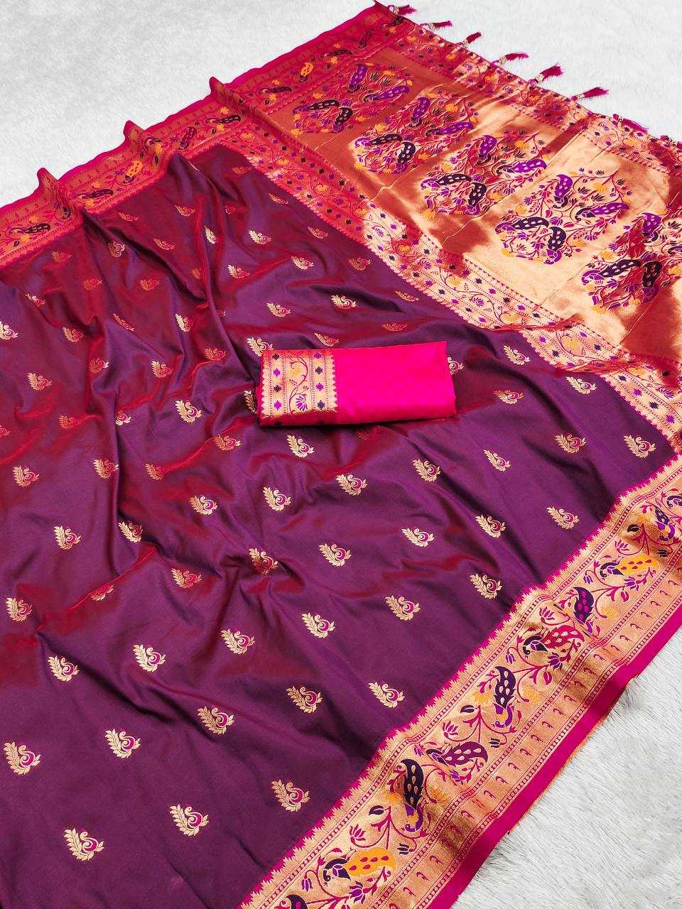 Ynf Paithani Silk RIN150 Royal Paithani Vol - 3 Silk Sarees Wedding Collections Festive Collections Wholesale Paithani Sarees Traditional Silk Sarees Silk Sarees With Blouse Manufacturer