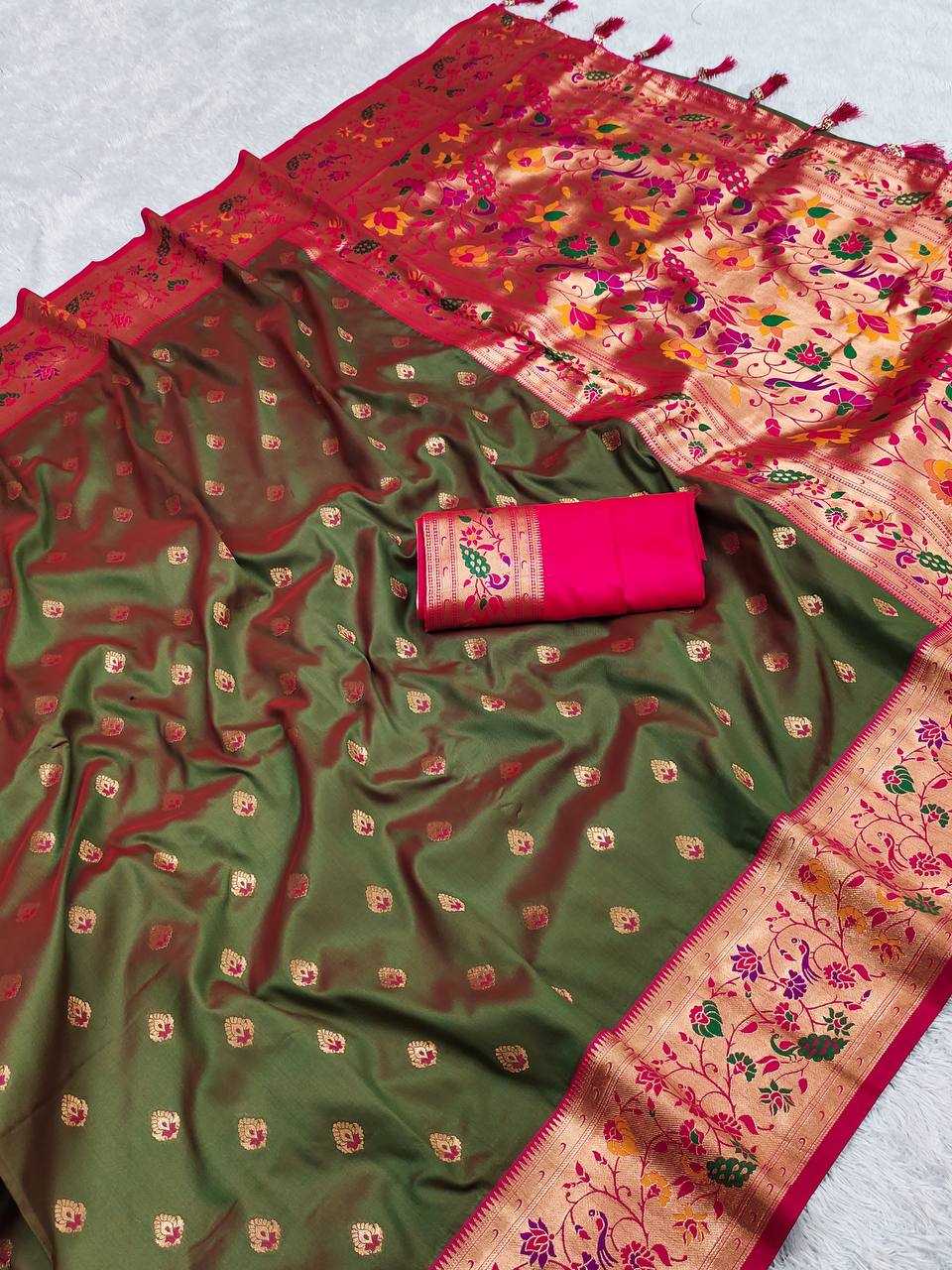 Ynf Paithani Silk RIN150 Royal Paithani Vol - 4 Silk Sarees Wedding Collections Festive Collections Wholesale Paithani Sarees Traditional Silk Sarees Silk Sarees With Blouse Manufacturer