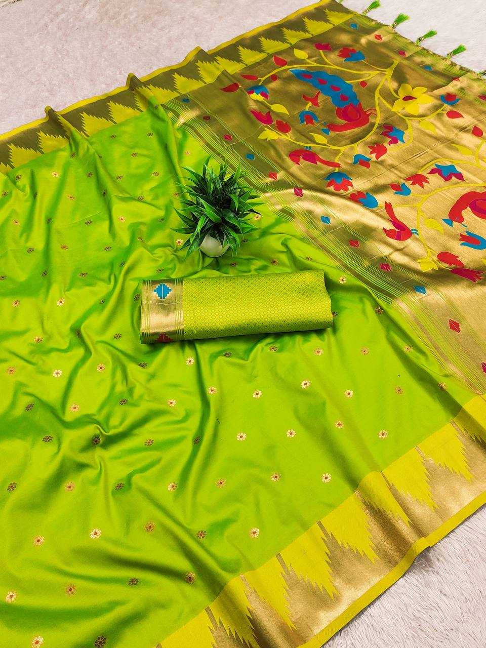 Ynf Paithani Silk RIN150 Tample Paithani Silk Sarees Wedding Collections Festive Collections Wholesale Paithani Sarees Traditional Silk Sarees Silk Sarees With Blouse Manufacturer