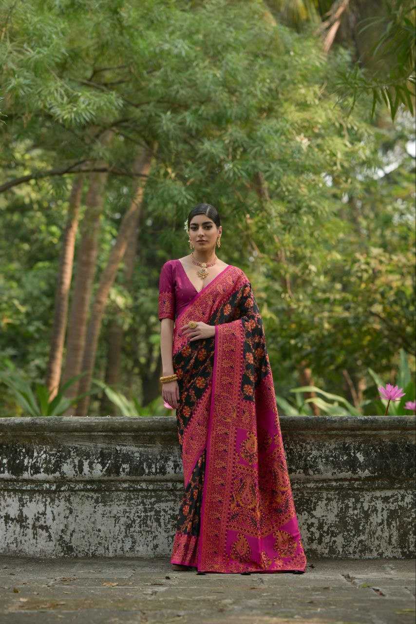 Ynf Pashmina KESH532 PASHMINA SILK 102 Silk Sarees Wholesale Heavy Silk Sarees Soft Silk Sarees Party Wear Silk Sarees Manufacturer