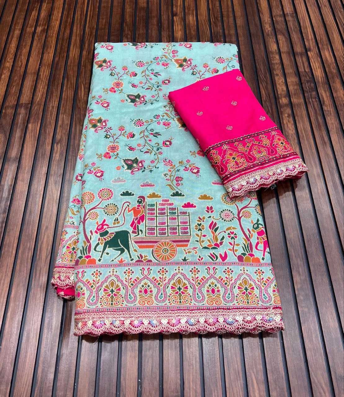 Ynf Pashmina RIN225 949 Sarees Wedding Collections Festive Collections Wholesale Zari Border Sarees Silk Sarees Sarees With Blouse Manufacturer