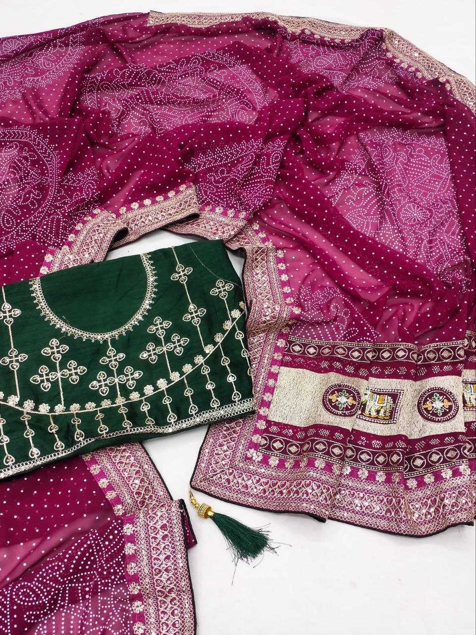 Ynf Poly Georgette RIN216 Priya Sarees Wholesale Georgette Sarees Lace Border Sarees Bandhani Bandhej Sarees Manufacturer