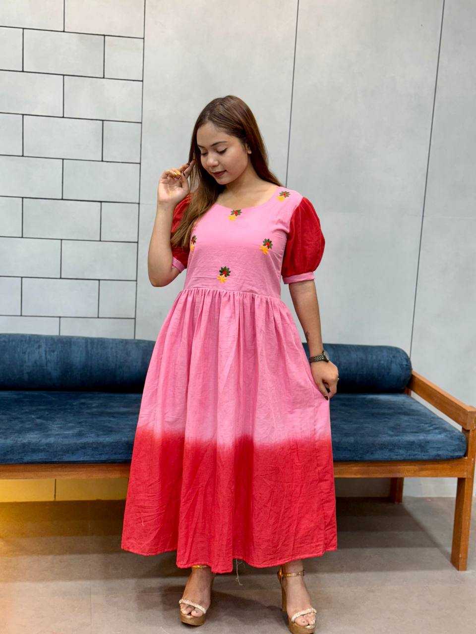 Ynf Pure Cotton KESH485 79 Suits & Dresses Western Wears Festive Collections Wholesale Maxi Dresses Embroidered Dresses Cotton Dresses Manufacturer
