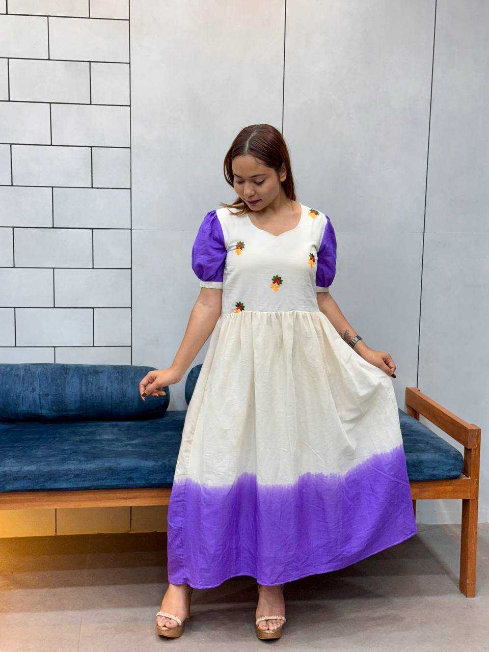 Ynf Pure Cotton KESH485 79 Suits & Dresses Western Wears Festive Collections Wholesale Maxi Dresses Embroidered Dresses Cotton Dresses Manufacturer