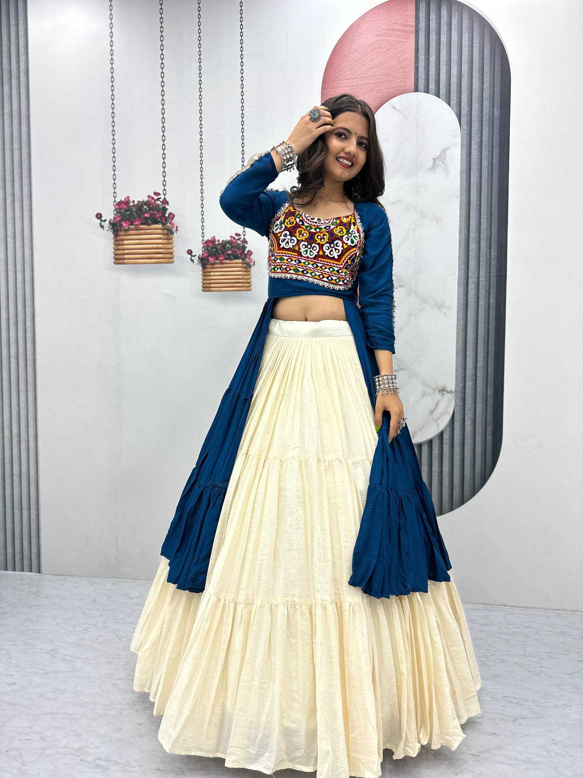 Ynf Pure Cotton KESH496 N47 Lehengas Western Wears Festive Collections Wholesale Designer Lehenga Choli Indo-Western Lehenga Navratri Chaniya Choli Manufacturer