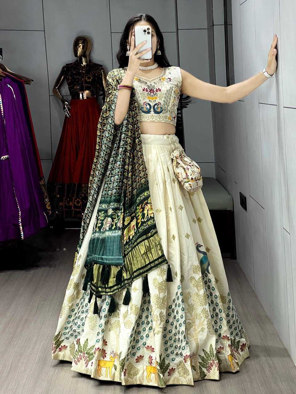 Ynf Pure Cotton RIN119 9038 Lehengas Wedding Collections Festive Collections Wholesale Traditional Lehenga Embroidered Lehenga Lehenga With Blouse Manufacturer
