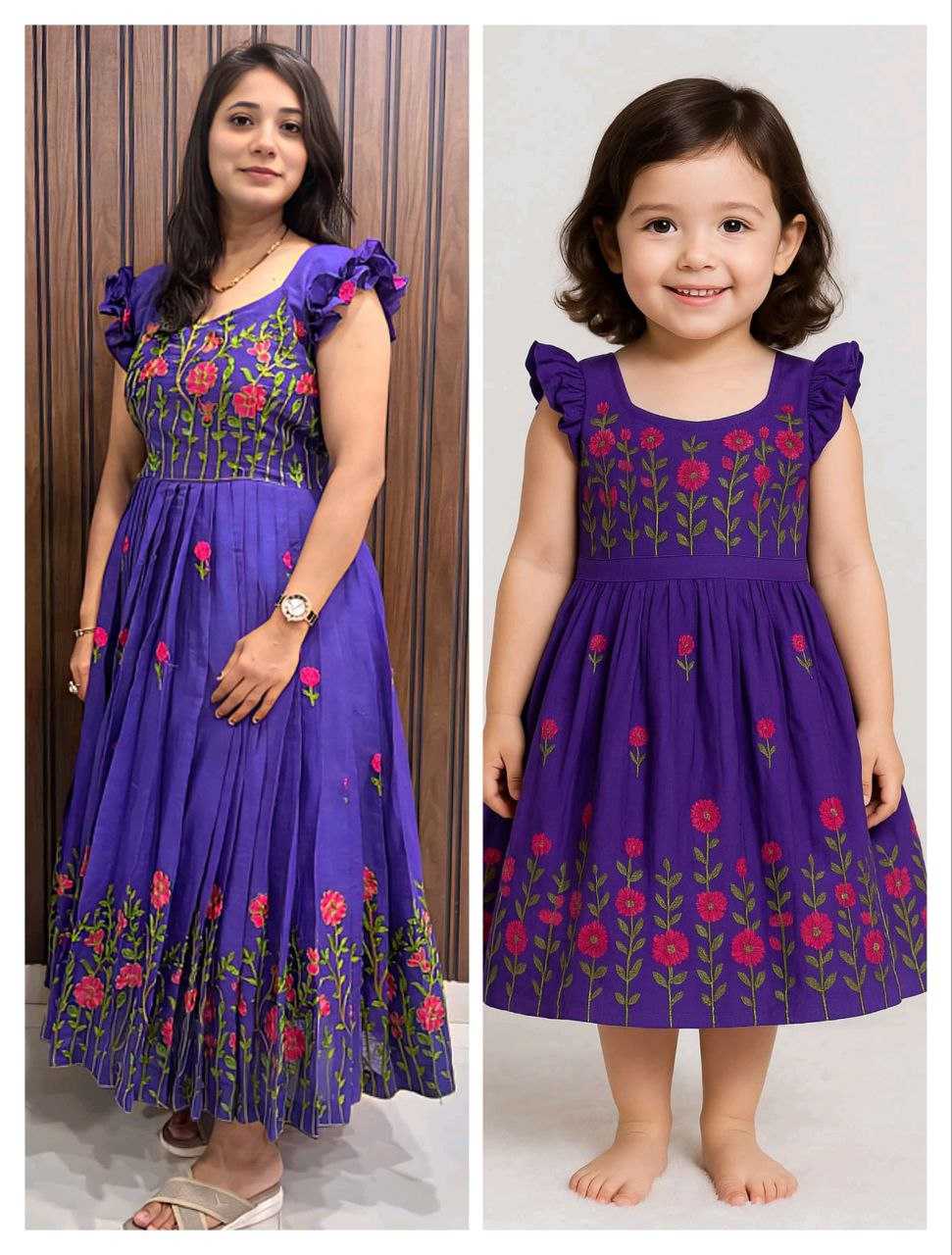 Ynf Pure Cotton RIN161 COMBO Suits & Dresses Wedding Collections Mother & Daughter Combo Wholesale Wedding Outfits Mother Daughter Casual Dresses Manufacturer