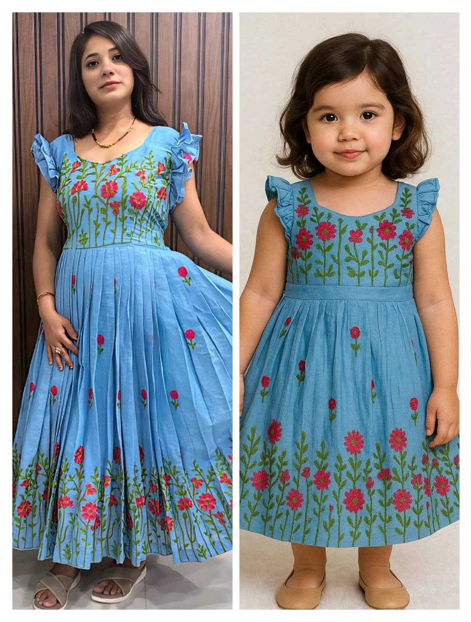 Ynf Pure Cotton RIN161 COMBO Suits & Dresses Wedding Collections Mother & Daughter Combo Wholesale Wedding Outfits Mother Daughter Casual Dresses Manufacturer