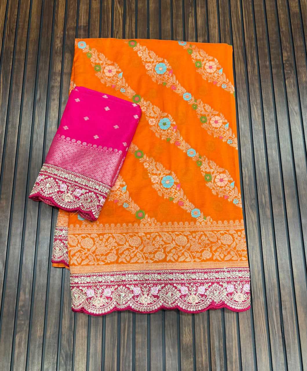 Ynf Pure Crepe RIN225 948 Sarees Wedding Collections Festive Collections Wholesale Georgette Sarees Embroidered Sarees Festive Sarees Manufacturer