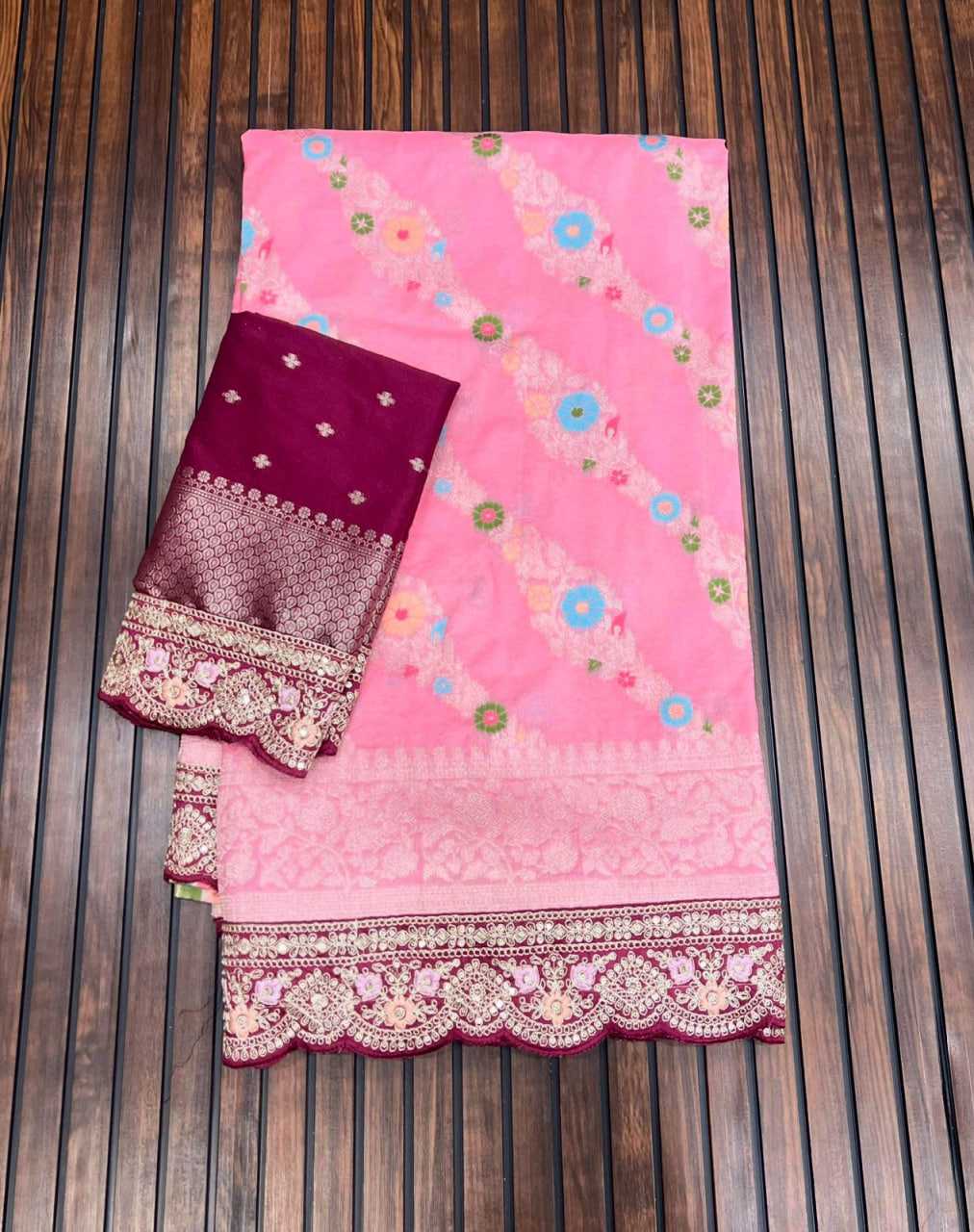 Ynf Pure Crepe RIN225 948 Sarees Wedding Collections Festive Collections Wholesale Georgette Sarees Embroidered Sarees Festive Sarees Manufacturer