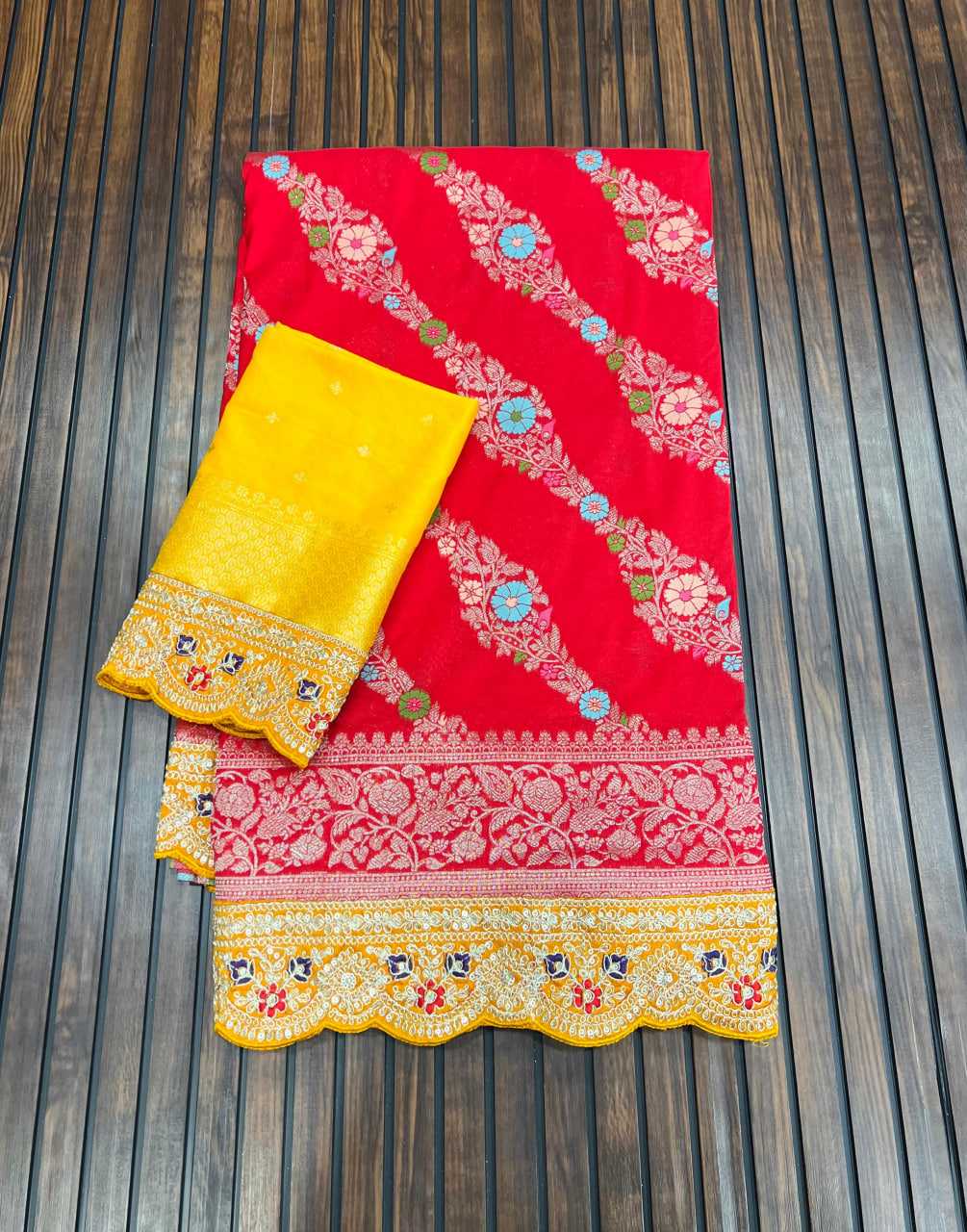 Ynf Pure Crepe RIN225 948 Sarees Wedding Collections Festive Collections Wholesale Georgette Sarees Embroidered Sarees Festive Sarees Manufacturer