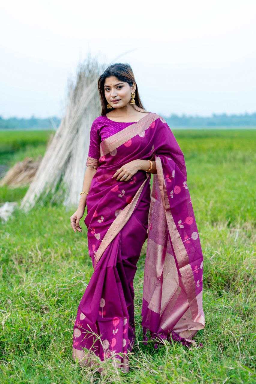 Ynf Pure Linen KESH532 MUKHI SILK Sarees Wedding Collections Festive Collections Wholesale Floral Sarees Traditional Sarees Linen Sarees Manufacturer