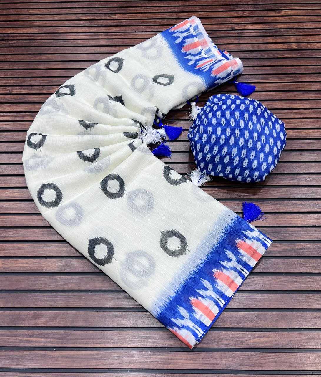 Ynf Pure Linen RIN225 916 Sarees Wedding Collections Festive Collections Wholesale Printed Sarees Cotton Linen Sarees Sarees With Blouse Manufacturer