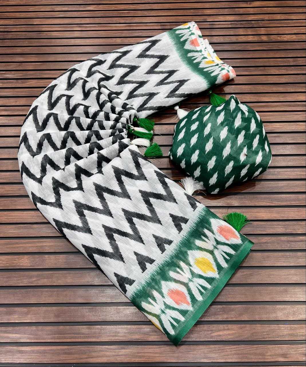 Ynf Pure Linen RIN225 916 Sarees Wedding Collections Festive Collections Wholesale Printed Sarees Cotton Linen Sarees Sarees With Blouse Manufacturer
