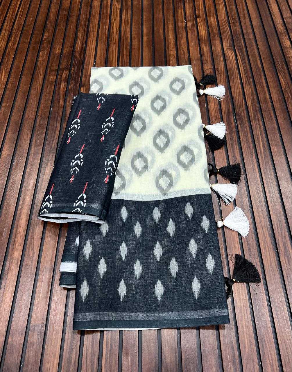 Ynf Pure Linen RIN225 935 Sarees Wedding Collections Festive Collections Wholesale Printed Sarees Linen Sarees Sarees With Blouse Manufacturer