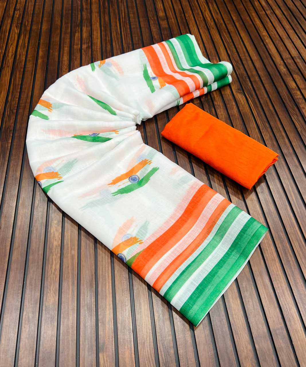 Ynf Pure Linen RIN225 939 Sarees Festive Collections Wholesale Cotton Linen Sarees Sarees With Blouse Independence Day Collections Manufacturer