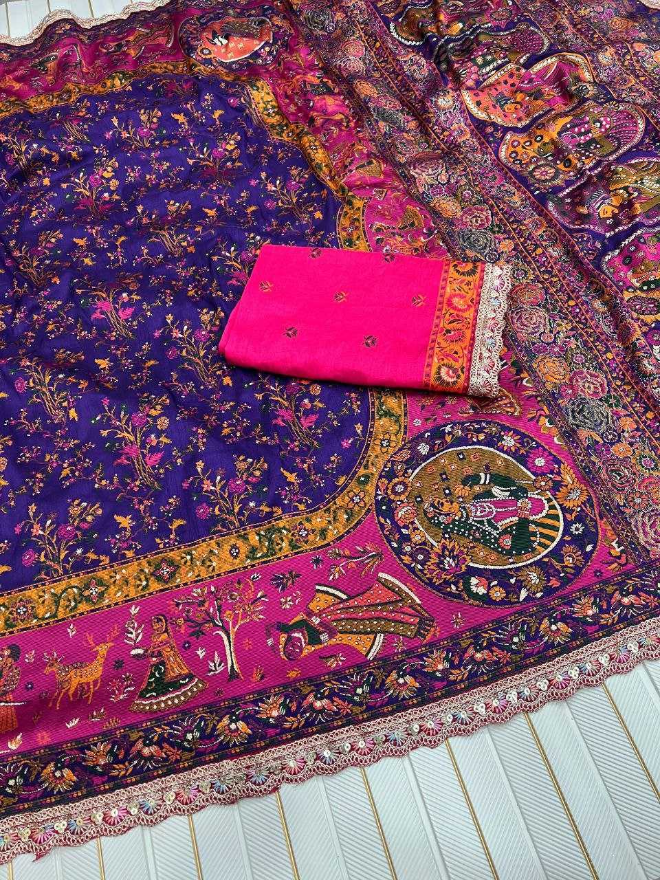 Ynf Pure Pashmina RIN225 938 Silk Sarees Wedding Collections Festive Collections Wholesale Zari Border Silk Sarees Embroidered Silk Sarees Silk Sarees With Blouse Manufacturer
